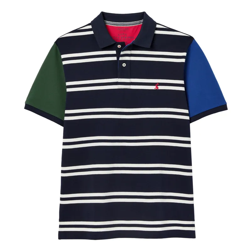 Joules Men's Woody Polo Shirt - Navy White Stripe